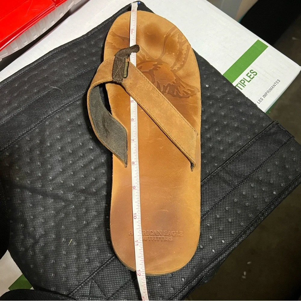 Rare American Eagle Leather Flipflops Men’s Size 13/14